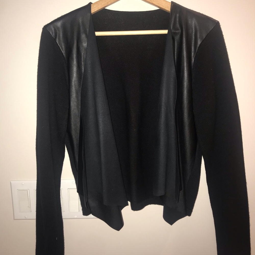 Calvin Klein Leather Look Sweater